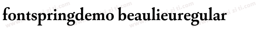 fontspringdemo beaulieuregularregul字体转换